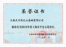 2013年度上海市平安示范单位